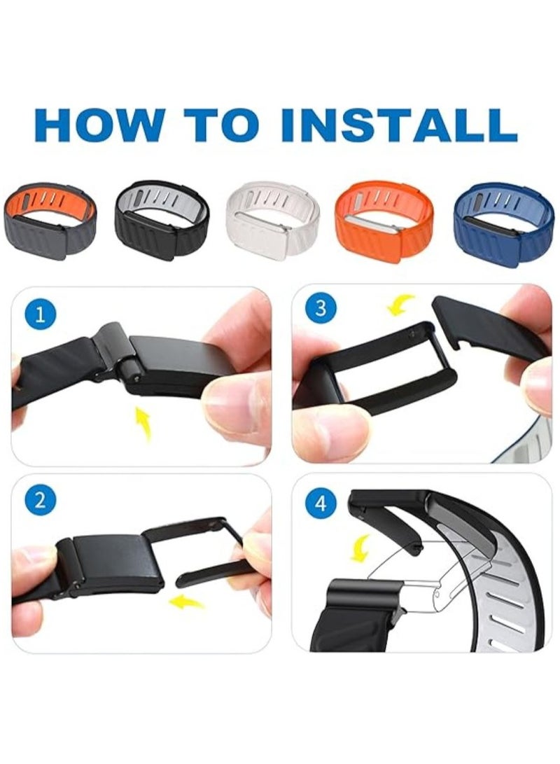 Silicone Wristband Compatible with Whoop 4.0 Band, Comfort Durable Soft Adjustable Silicone Sports Loop Strap for Men & Women, with U Shapped Connector - Image 5