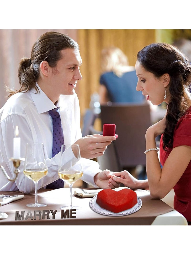 SYOSI Diamond Heart Shape Mousse Cake Mold Trays - Silicone Chocolate Dessert Baking Pan - Z Letters/Numbers Chocolate Mold with 6Pcs Wooden Hammers Love for Cake Decoration Candy Making Chocolate - Image 2