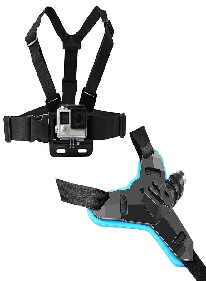 Quikprof Chest Strap and Helmet Chin Holder Combo for Gopro Hero, SJCAM, Yi & Other Action Cameras - Image 2