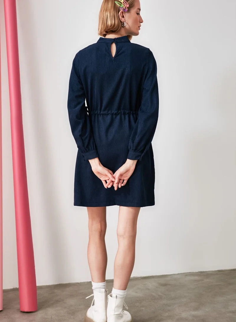 ترينديول Lace Detail Velvet Dress