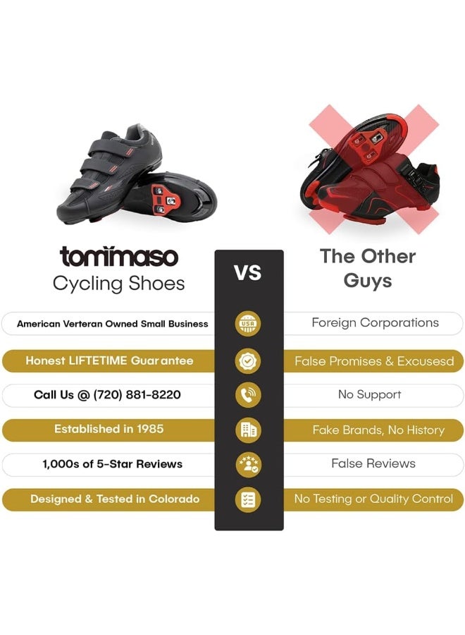 Tommaso Tommaso Strada Mens Cycling Shoes for Road Bikes – Universally Compatible with All Shoe Clips & Bike Cleats, from SPD to Look Delta to Speedplay – Bike Shoes for Road Biking & Indoor Cycling - Image 2