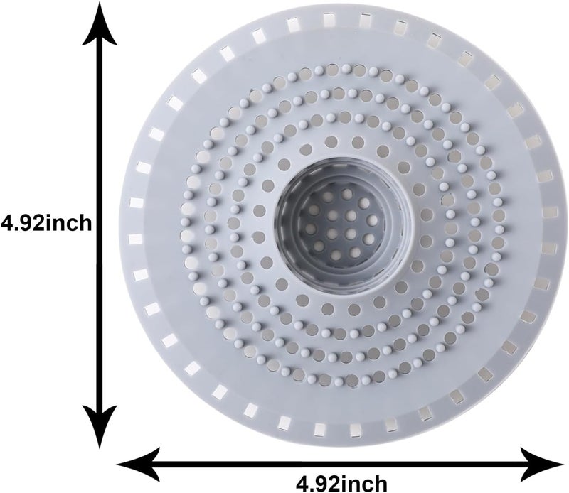 Tesdluy Bathtub Drain Hair Catcher, Silicone Tub Hair Catcher Drain Protector Strainer, Collapsible Shower Hair Drain Catcher Strainer for 1.48'' to 1.75'' Regular Drains, 3PCS - Image 2