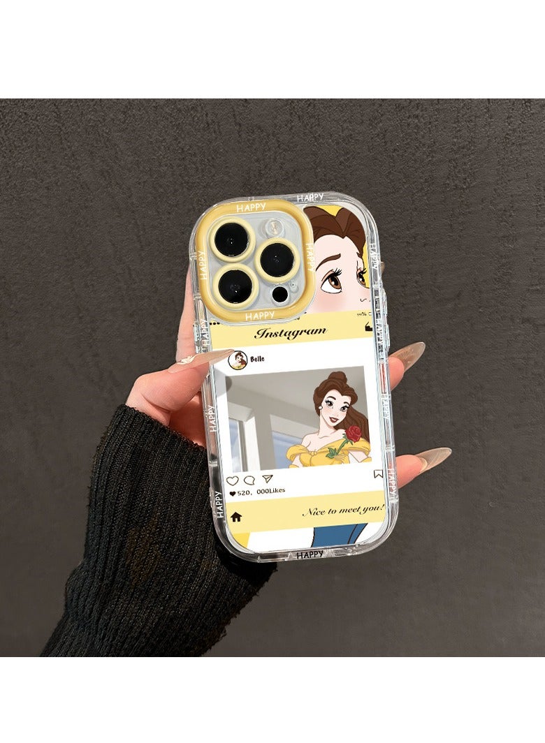 NIBEMINENT Protective TPU Case Cover For iPhone 16 Plus, Princess Belle
