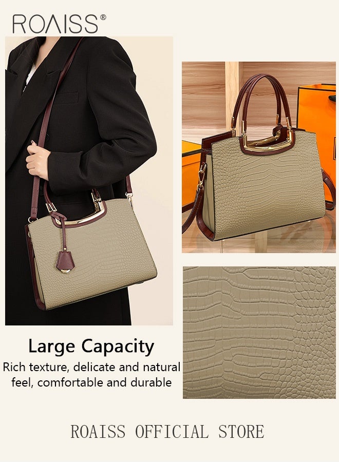 roaiss High-end Texture Handbag for Women Exquisite Shoulder Bags with a Gift Bag Ladies Large Capacity Elegant Clutch Gift for Mom Wife Bridal Suitable for Anniversary Wedding and Birthday  - Image 5