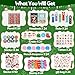 Atonofun 242 Pcs Christmas Party Favors Christmas School Stationery Set Xmas Classrooms Reward Prizes for Kids Notebooks Stickers Stamps Rulers Pencils Sharpener Erasers for Goodie Bag Fillers - Image 4