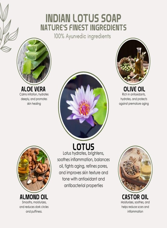 Aadiva Lotus Aloe Soap for Calm & Hydrated Skin | Gentle Soothing Bathing Bar | Natural Handmade Soap | Aadiva | 100g - Image 3