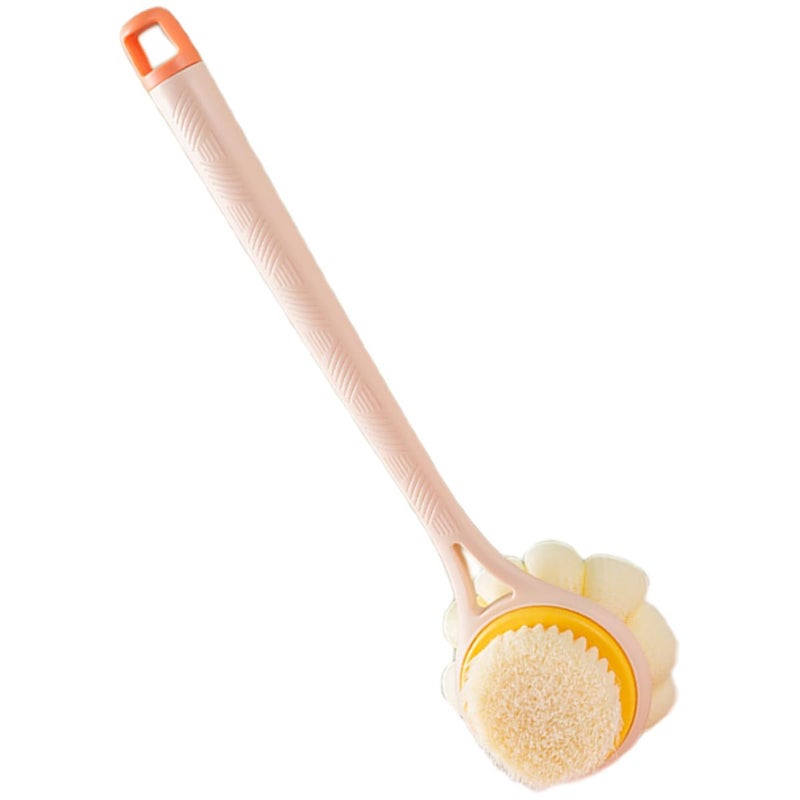 Long Handle Dual Sided Back Scrubber Bath Brush With Soft Nylon Bristles For Exfoliating - Image 2