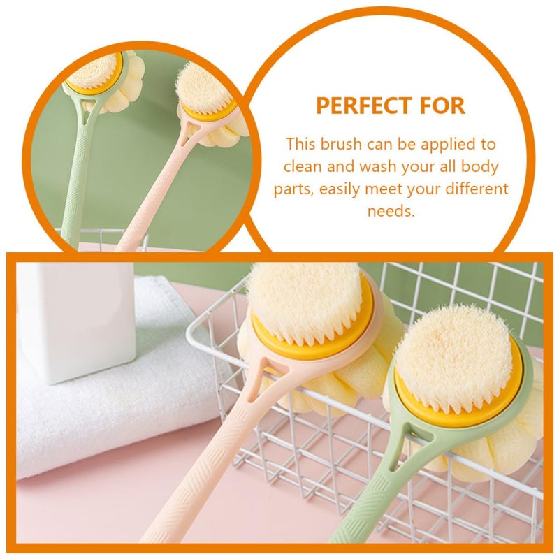 Long Handle Dual Sided Back Scrubber Bath Brush With Soft Nylon Bristles For Exfoliating - Image 5