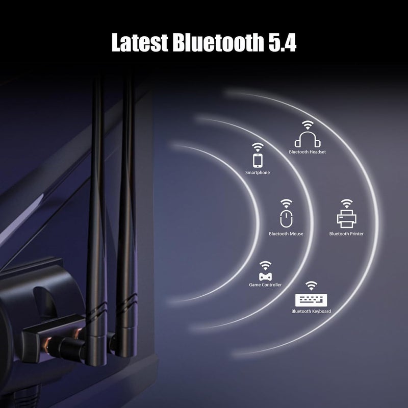 جلوتريندز بطاقة GLOTRENDS WiFi 7 PCIe مع هوائي تمديد بطول 2 متر لأجهزة الكمبيوتر المكتبية، متوافقة مع معالج Intel BE200NGW، وتعمل فقط مع نسخة ويندوز 11 24H2 أو أعلى (لا تدعم اللوحات الأم من شركة AMD). - Image 5