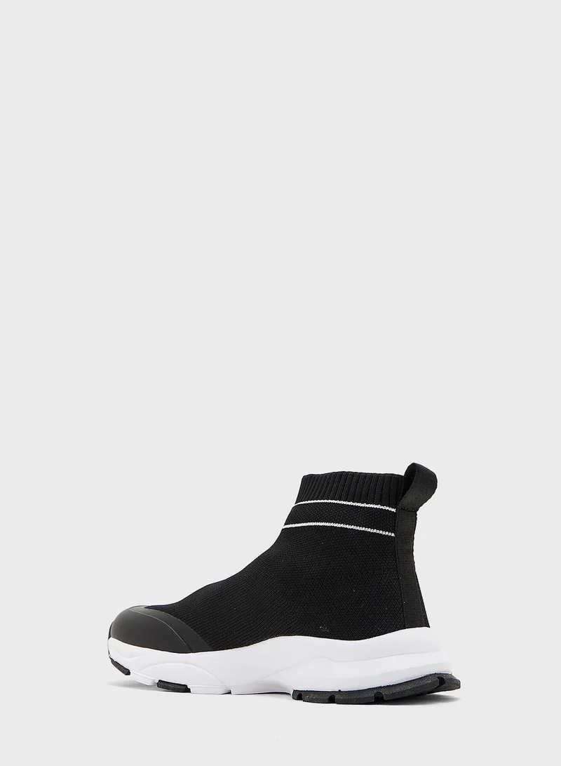 Calvin Klein Jeans Youth High Top Slip On Sneakers