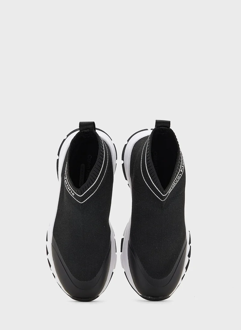 Calvin Klein Jeans Youth High Top Slip On Sneakers