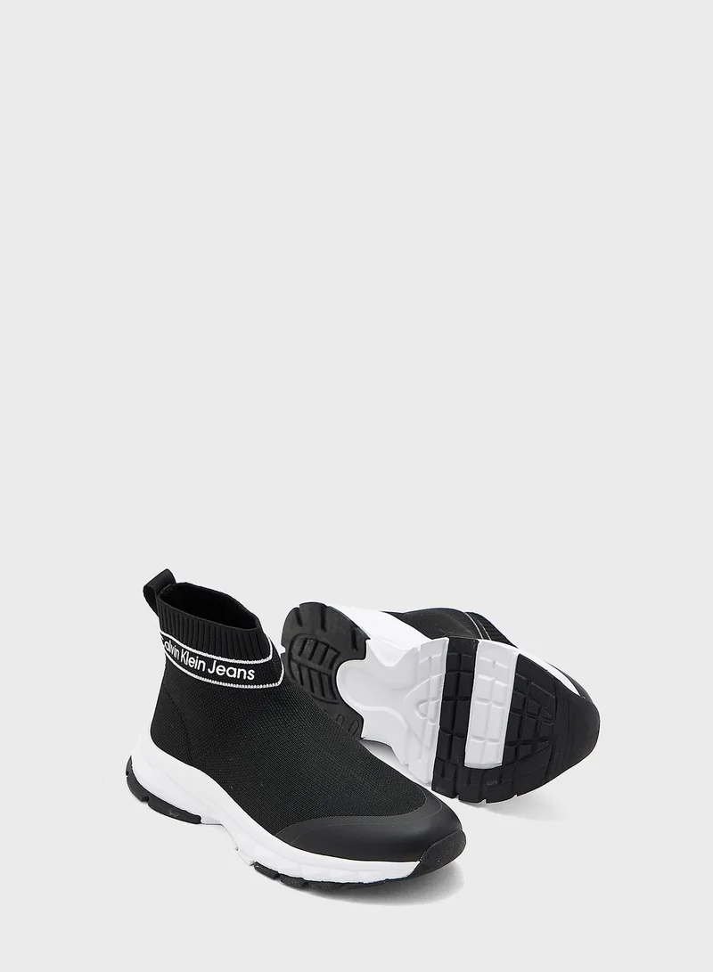 Calvin Klein Jeans Youth High Top Slip On Sneakers
