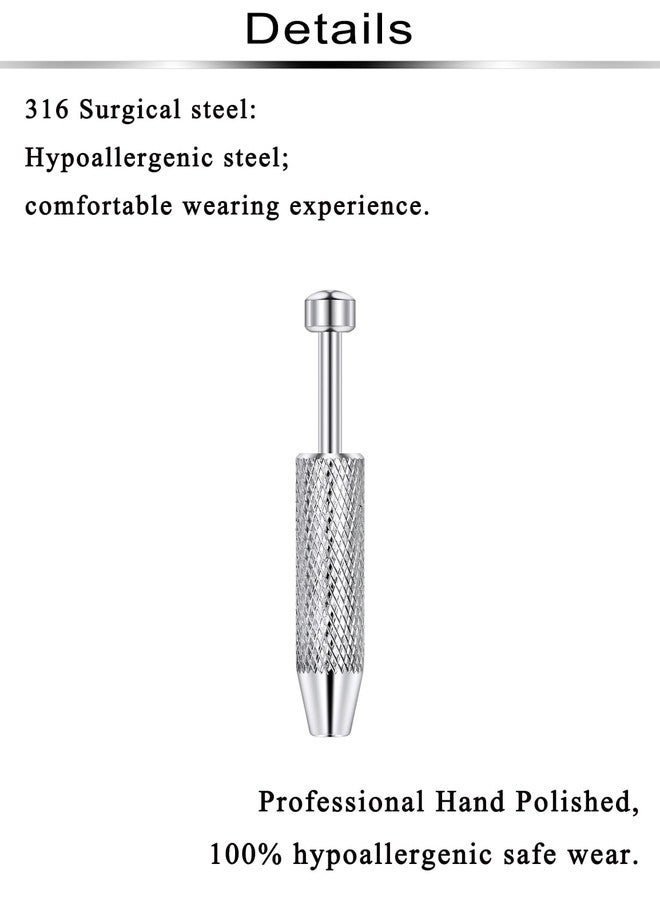 Ftovosyo Piercing Ball Grabber Tool for Jewelry Changing Piercing Removal Tool 14G–20G Stainless Steel Flat Back Earring Applicator Body Piercings Kit for Ear Nose Lip Medusa Tragus Helix Cartilage - Image 3