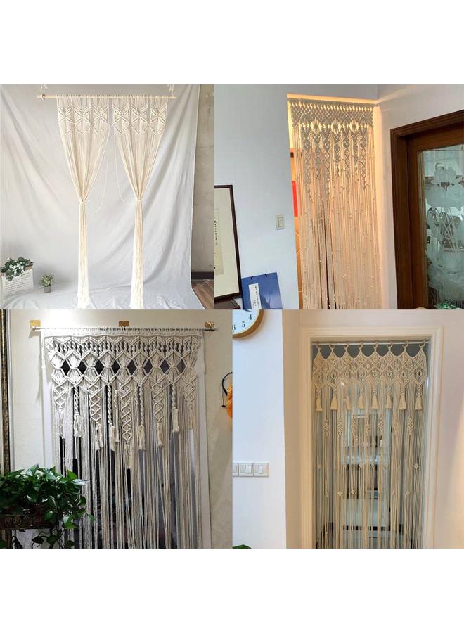 Bluejw Factory Handmade Cotton Rope Woven Tapestry Door Curtain Fabric Home Decoration Curtain Variety Of Nordic Bohemian Style  - Image 2