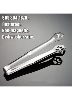 Wenkoni Wenkoni Ice Tongs,Sugar Cubes Tongs 6.9"SUS 304 Stainless Steel Small Serving Tongs Appetizers Tongs Kitchen Tongs for Tea Party Coffee Bar Kitchen 10pcs Set.  - Image 3
