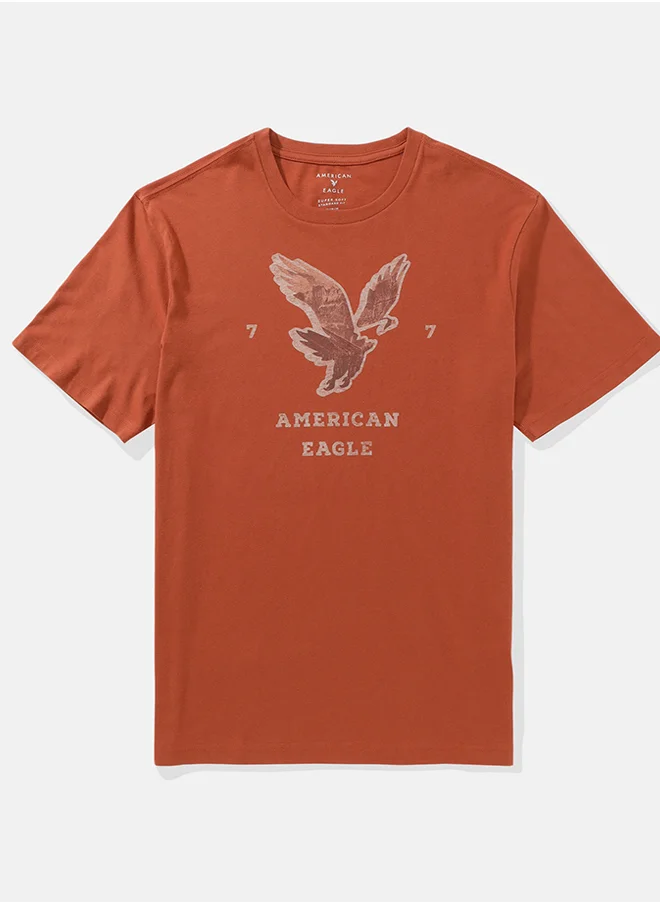 American Eagle Logo Graphic Crew Neck T-Shirt