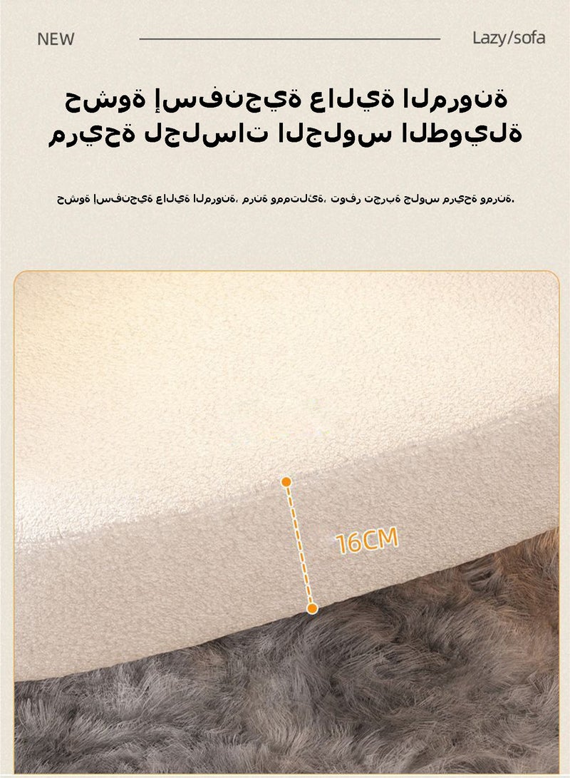 ويمارت كرسي جانبي من قماش البوكليه بتصميم منتصف القرن، كرسي شيربا عصري بظهر منحني، كرسي أريكة جانبي مريح ومُنجّد للمساحات الصغيرة، غرفة المعيشة، غرفة النوم، ركن الزينة والقراءة، أبيض - Image 5