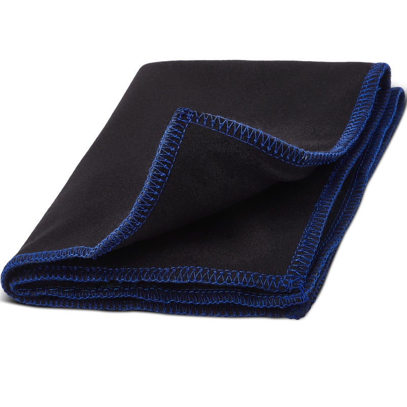 Patelai Bowling Ball Towel Microfiber Bowling Ball Cleaning Pad Rag Leather Towels Wipe Off Cloth Accessories 12 X 10 InchesBlack