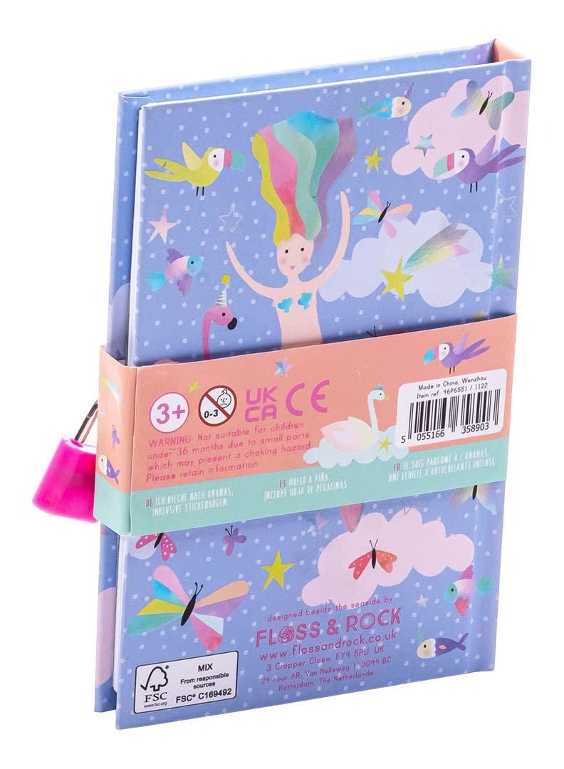 Floss & Rock Fantasy My Scented Secret Diary - Scented Lockable Journal for Kids with Scented Sticker Sheet, Padlock and Key, And Kids Activity Book - Image 2