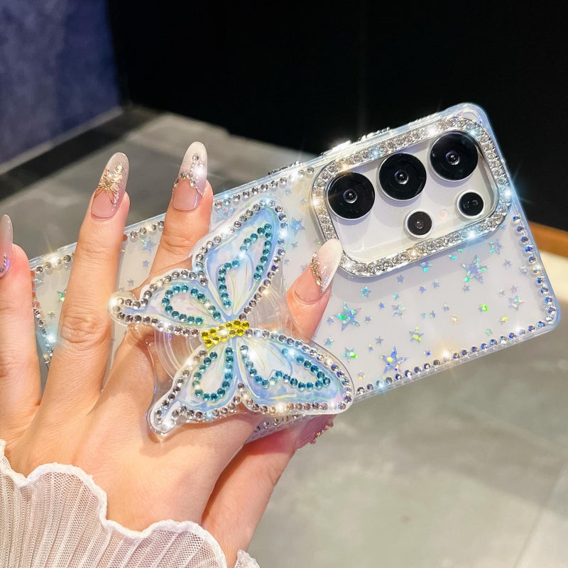 إيروريكس جراب هاتف Samsung Galaxy A36 5G بحامل ماسي لامع (شفاف) - Image 3