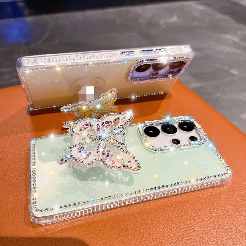 إيروريكس جراب هاتف Samsung Galaxy A36 5G بحامل ماسي لامع (شفاف) - Image 2