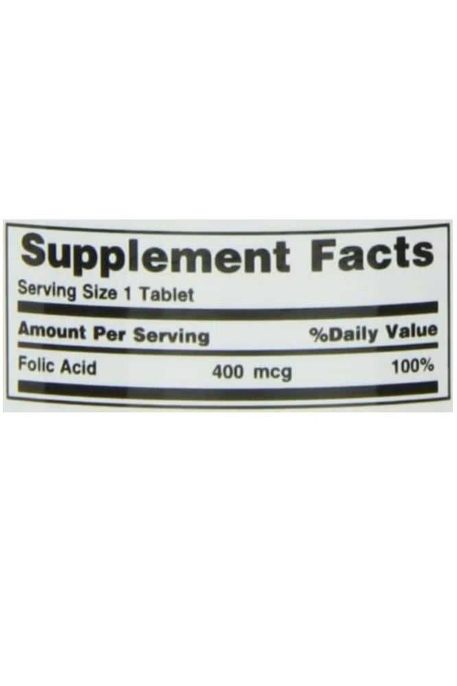 NATURE'S BOUNTY Folic Acid 400 Mcg - 250 Tablets - Image 2