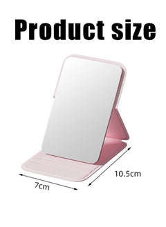 BTFMEI 2PCS Mini Makeup Mirror, Portable Folding Compact Cute Makeup Mirror Pocket Mirror for Quick Touch-U.S on the Go (Pink)  - Image 5