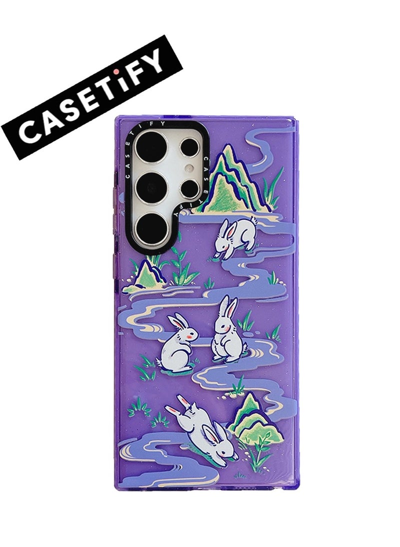 Casetify Samsung Galaxy S23 Ultra - Traditional Trendy Bunny Glitter Case - Image 1