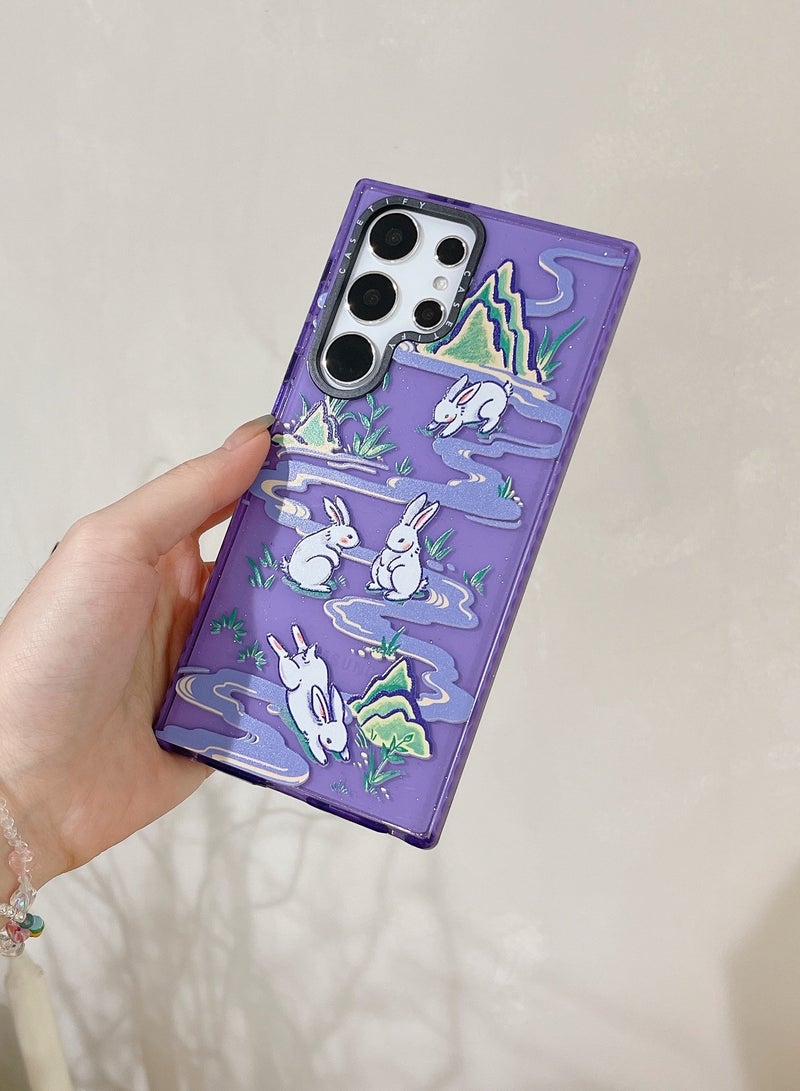 Casetify Samsung Galaxy S23 Ultra - Traditional Trendy Bunny Glitter Case - Image 2