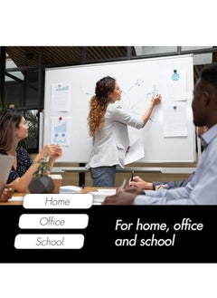 Generic Mobile Dry Erase Whiteboard Rotating White Board with Wheels and Stand 90X60 cm Double Sided Wall Mountable Dry Erase Board with Accessories Set  - Image 2