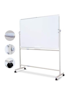 Generic Mobile Dry Erase Whiteboard Rotating White Board with Wheels and Stand 90X60 cm Double Sided Wall Mountable Dry Erase Board with Accessories Set  - Image 1