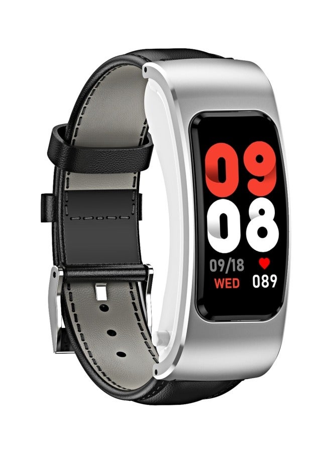 AROAQ K60 1.08 inch Leather Band Earphone Detachable Life Waterproof Smart Watch Support Bluetooth Call - Image 2