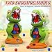 BAODLON Dinosaur Shooting Toys for Boys 4 5 6 7 8 Years Old Movable Electronic Scoring Target Game with 2 Toy Gun Spray Light Sound 24 Foam Balls Christmas Birthday Gift for Kids 35 57 - Image 4
