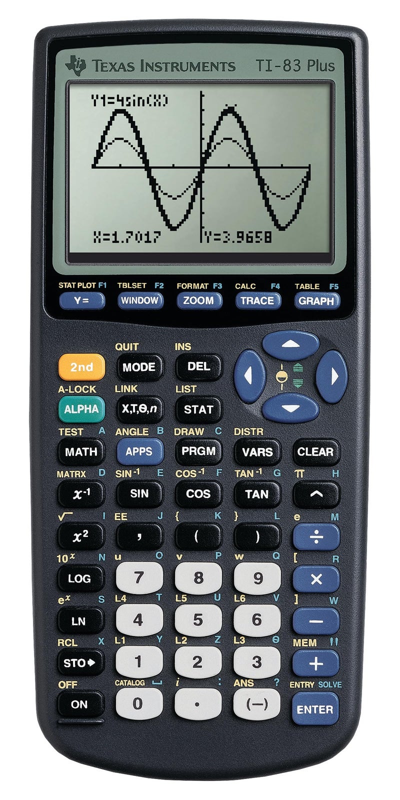 Texas Instruments TI83 Plus Graphing Calculator Gray Standard - Image 2
