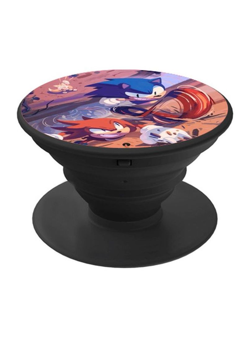 RKN Printed Pop Socket Phone Holder Black/Orange/Blue - Image 2