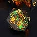 Haxtec Galaxy DND Dice Set Sharp Edge Dice with Dice Case Handmade Yellow Black Resin DD Dice Set for TTRPGs Compatible with Dungeons and Dragons Gifts - Image 4