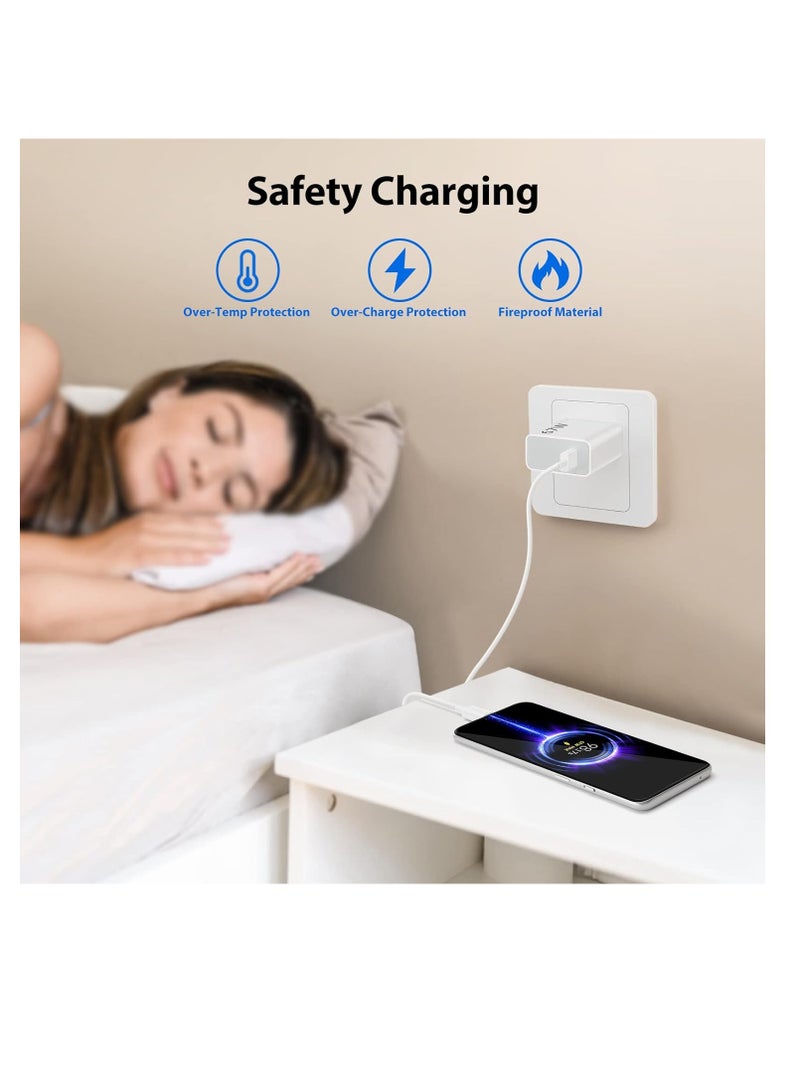 67W Fast Charger for Xiaomi Redmi Note 14 13 Pro+ 12 11 10 9, 6A/1M USB C Cable Type A Wall Charger UK, for Xiaomi 14T 13T/13 Lite 13 Pro 12 Mi 11 for POCO X7 X6 X5 C65 M6 - Image 3