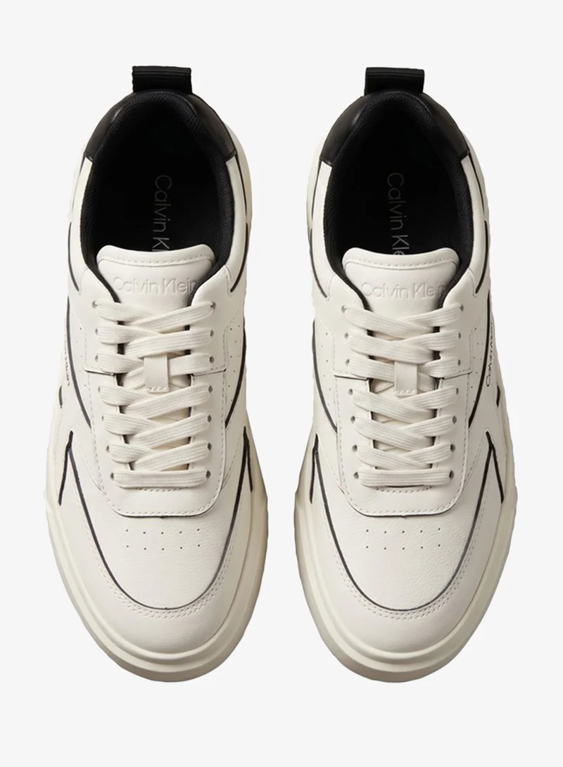 Calvin Klein  Leather Signature Trainers for Women | Best Price UAE