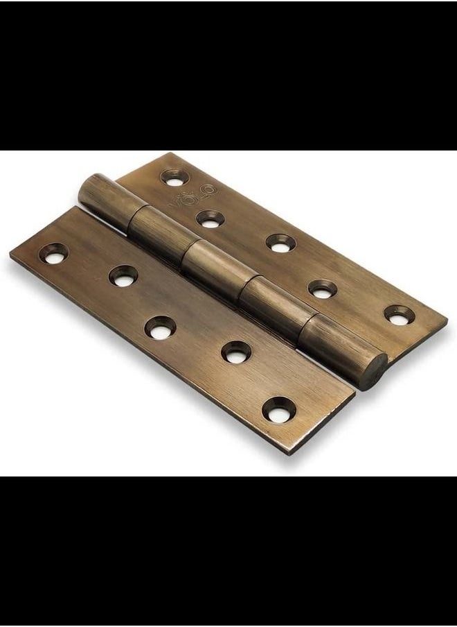 ABBASALI Diamond Brushed Stainless Steel Door Hinges (4x3x3, gold) 