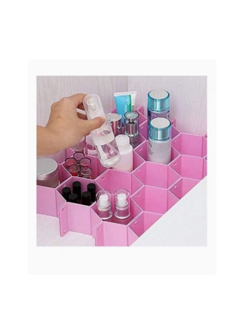 Honeycomb Shaped Drawer Divider And Organizer Pink - Image 1