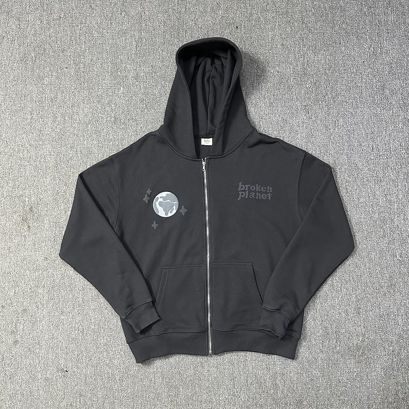 Broken Planet Foam Letter Hoodie Set Unisex p320  - Image 2