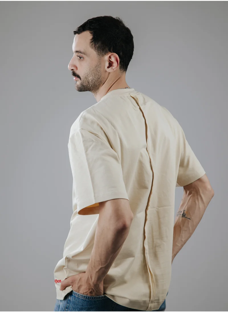 سناج فيس Snugface The Line Oversized Tshirts, Beige, SF15-7BEI-M