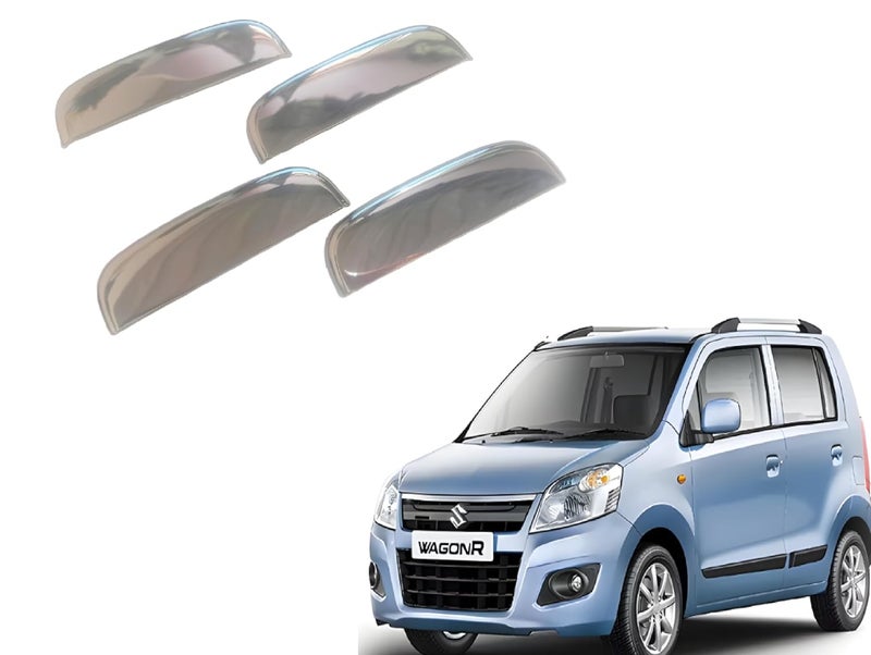 SmartFX SF SMARTFIX Maruti Suzuki Wagon R Catch Cover Exterior Door Handles, Chrome, Silver, Compatible Universal for Wagon R All Models, Set of 4 Pcs - Image 1