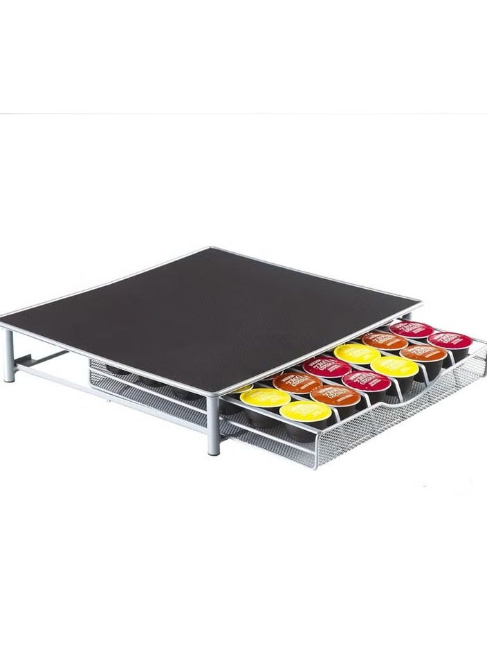BLOOMING TIME 36 capsule capacity coffee capsule storage drawer rack, coffee capsule rack box countertop  - Image 1