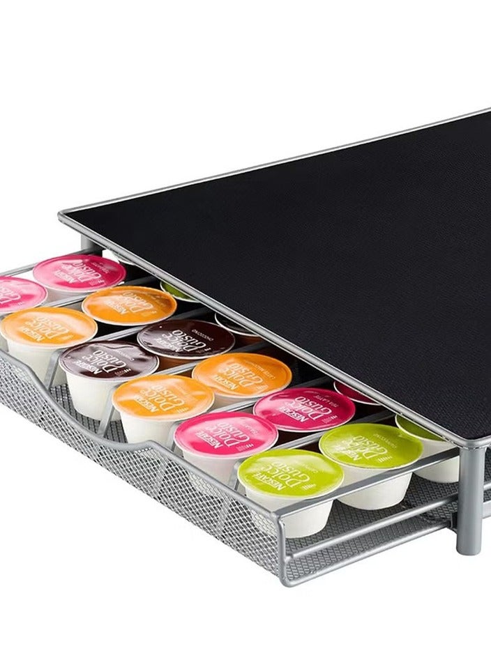 BLOOMING TIME 36 capsule capacity coffee capsule storage drawer rack, coffee capsule rack box countertop  - Image 4