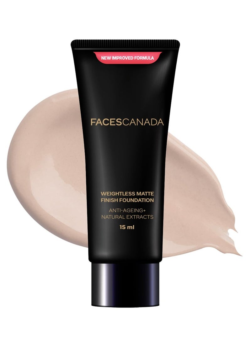 Facescanada كريم أساس فيسيز كندا خفيف الوزن وغير لامع طبيعي 02 18 مل؛ ملمس ناعم للغاية وقابل للمزج؛ لمسة نهائية طبيعية غير لامعة؛ مكافحة الشيخوخة. مستخلص العنب وزبدة الشيا وزيت بذور الزيتون المخصب - Image 1
