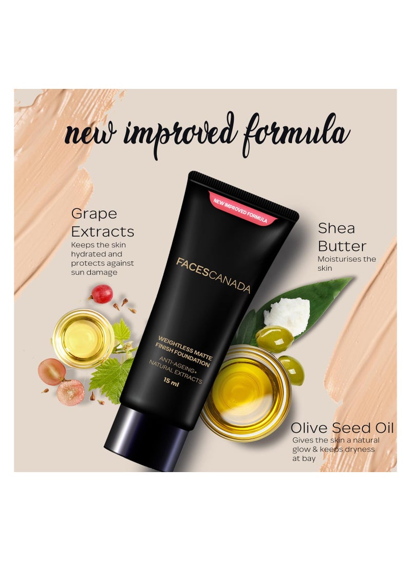 Facescanada كريم أساس فيسيز كندا خفيف الوزن وغير لامع طبيعي 02 18 مل؛ ملمس ناعم للغاية وقابل للمزج؛ لمسة نهائية طبيعية غير لامعة؛ مكافحة الشيخوخة. مستخلص العنب وزبدة الشيا وزيت بذور الزيتون المخصب - Image 5