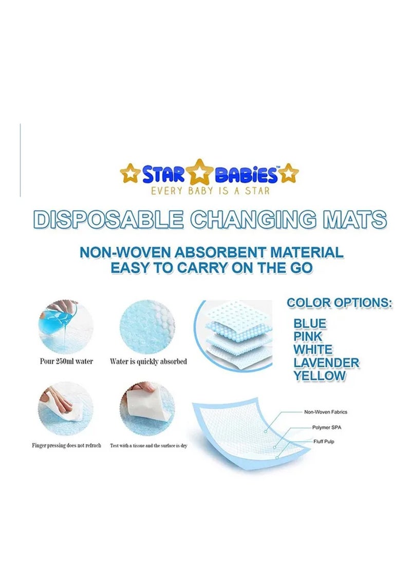 A TO Z A to Z - Disposable Changing Mat size (45cm x 60cm) Large- Premium Quality for Baby Soft Ultra Absorbent Waterproof - Pack of 135 - Lavender  - Image 3