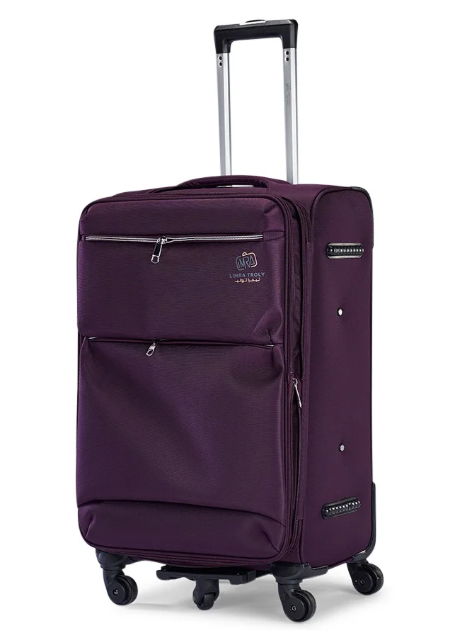 Limra Premium 3-Piece Purple Fabric Luggage Set with Practical Lightweight Travel Design