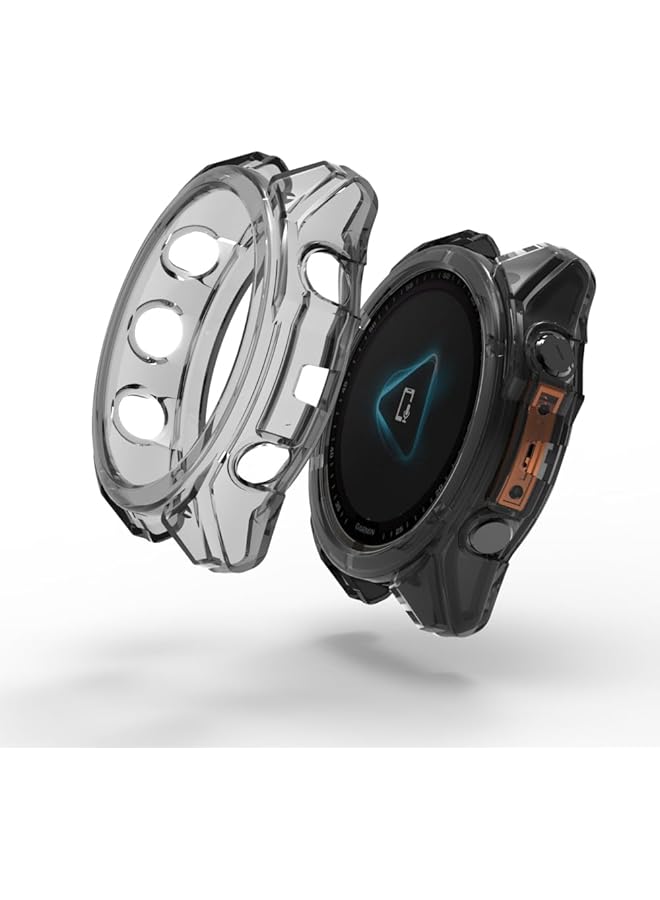 Dado Case Protector Compatible With Garmin Fenix 8 Smartwatch Tpu Full Case Black 47Mm - Image 1